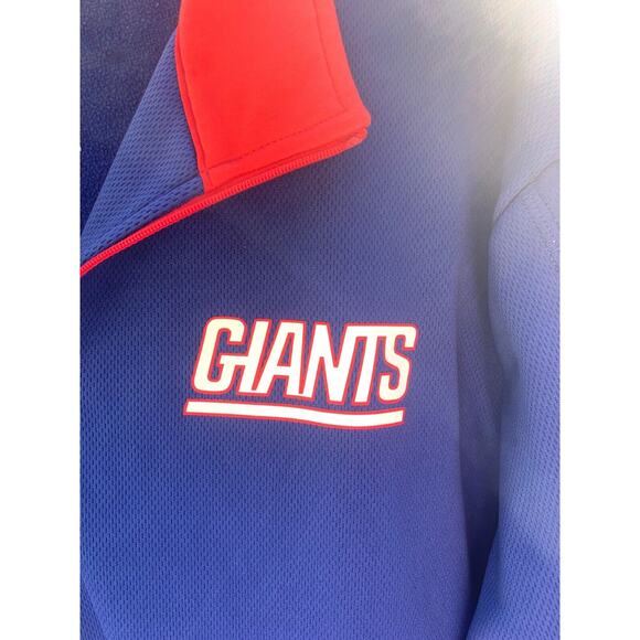 New York Giants NFL Team Quarter Zip Blue Pullover Mens Size XL - Picture 5 of 8